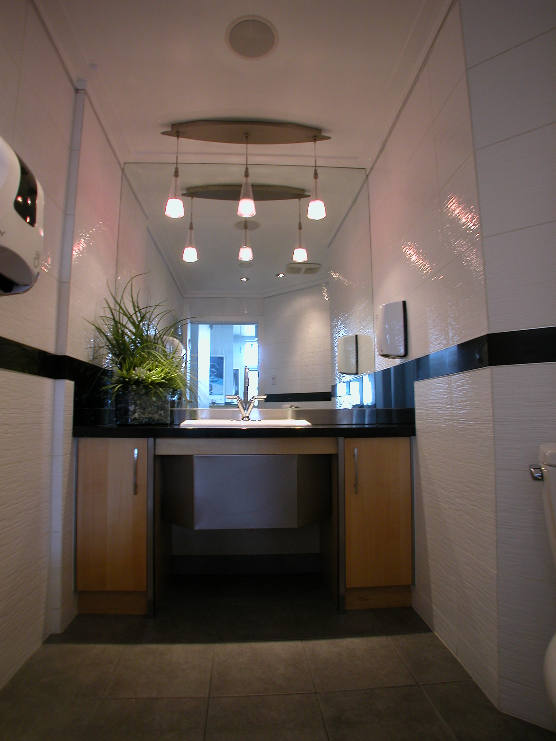 Our Work - Highlights of past projects. This image highlights one of our bathroom remodels. 